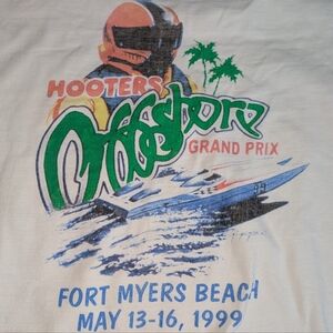 Hooters X Racing X Ft Myers Beach Vintage  1999 Men's XL Tee